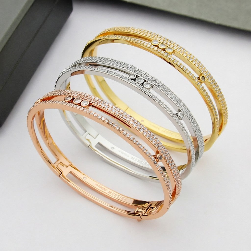 [Peak]MOVE ROMANE PAVÉ DIAMOND BANGLE BRACELET