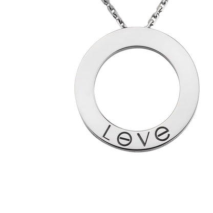 [Peak]LOVE LARGE CIRCULAR PENDANT NECKLACE