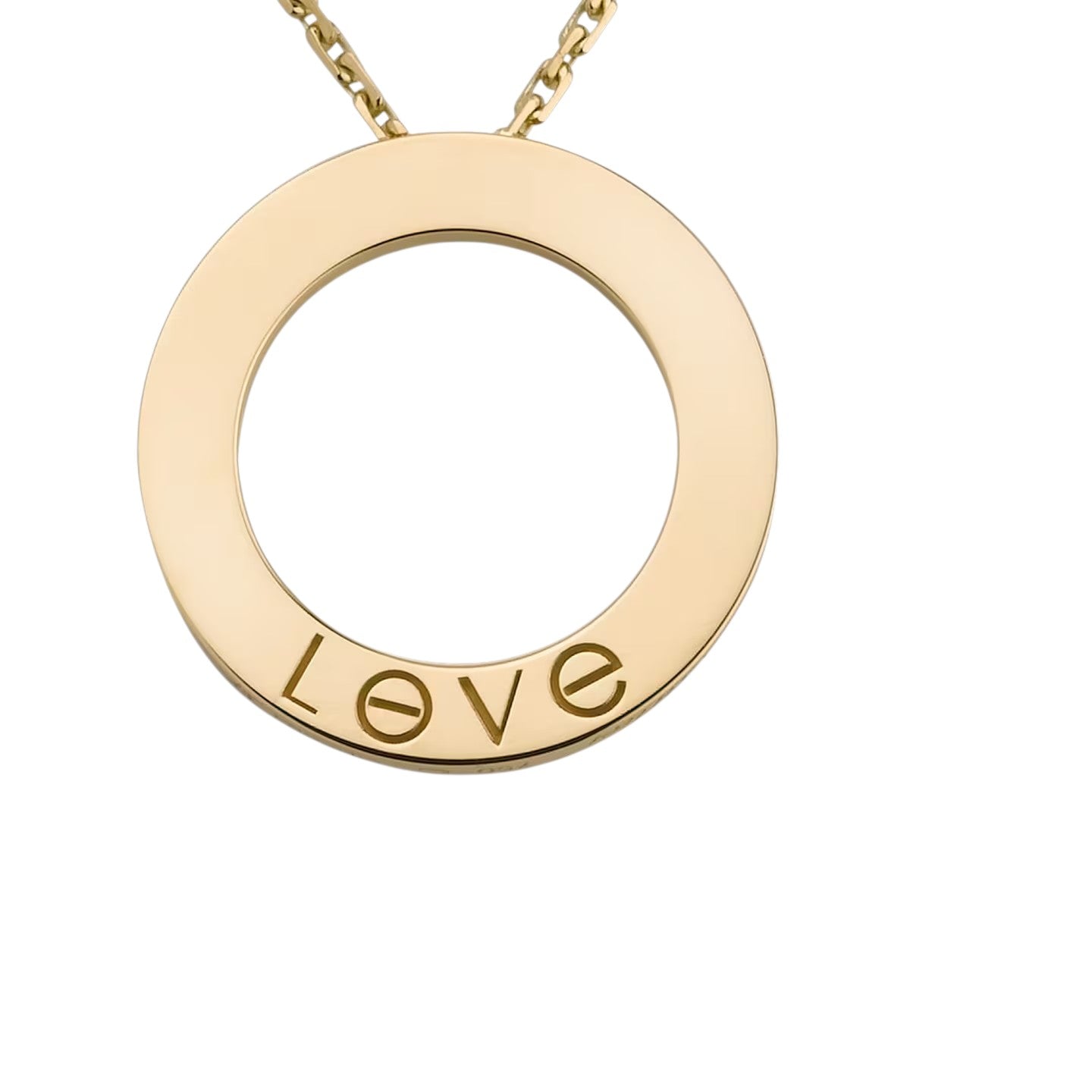 [Peak]LOVE LARGE CIRCULAR PENDANT 3-DIAMOND NECKLACE