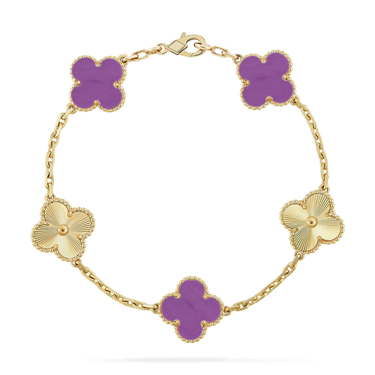 [Peak]LUCKY CLOVER 5-MOTIF BRACELET - VIOLET COLLECTION