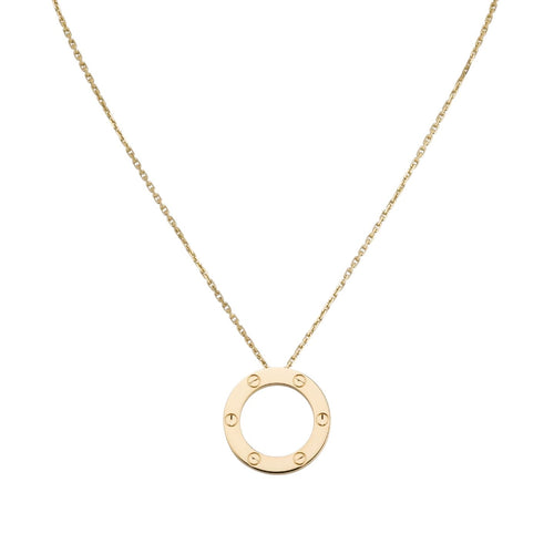 [Peak]LOVE LARGE CIRCULAR PENDANT NECKLACE