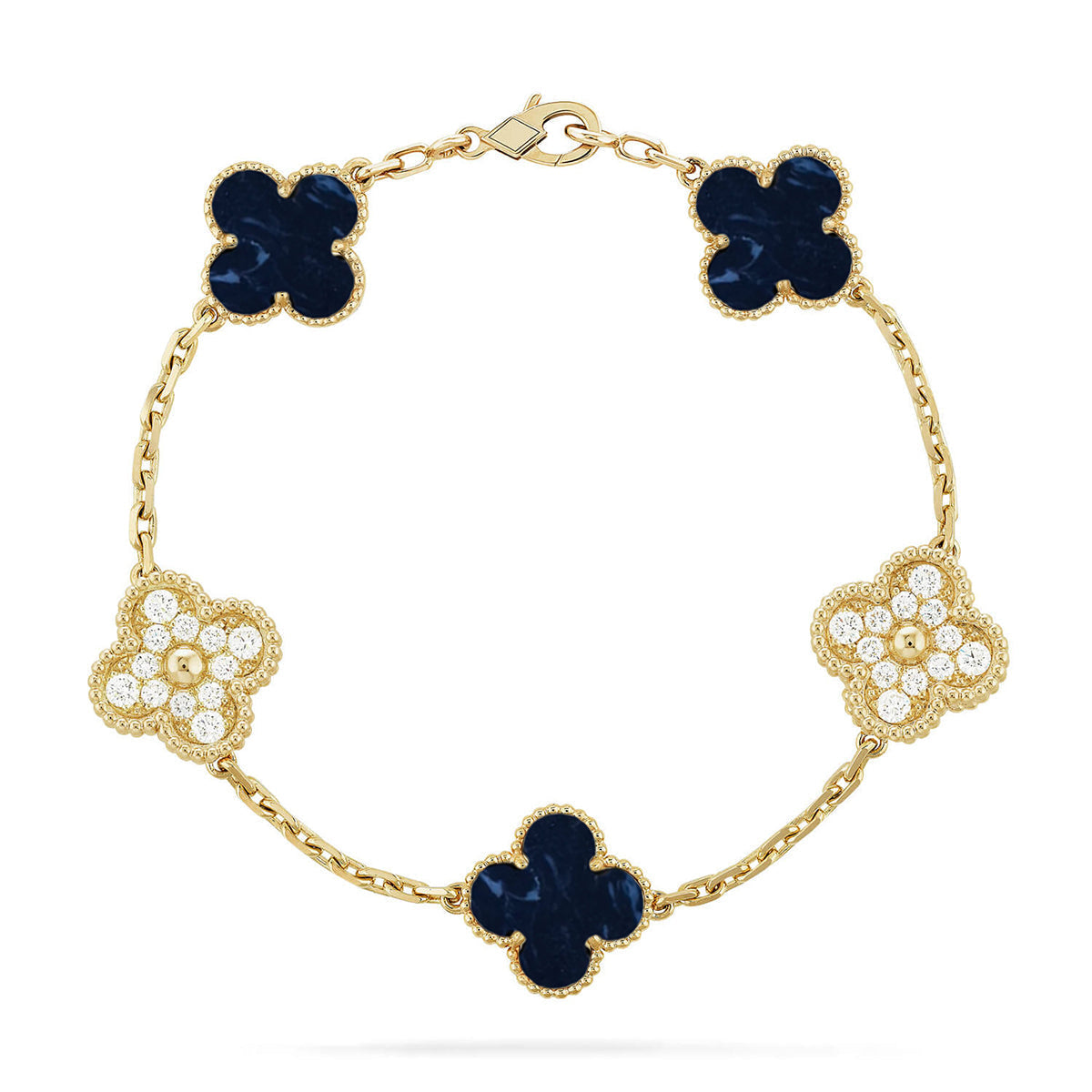 [Peak]LUCKY CLOVER 5-MOTIF BRACELET - PIETERSITE COLLECTION