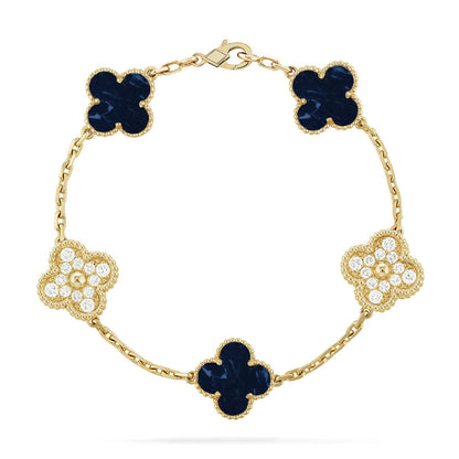 [Peak]LUCKY CLOVER 5-MOTIF BRACELET - PIETERSITE COLLECTION