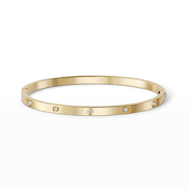 [Peak]LOVE 3.65MM SMALL MODEL BANGLE - 10-DIAMOND