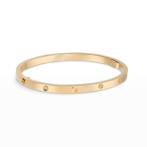 [Peak]LOVE 3.65MM SMALL MODEL BANGLE - 6-DIAMOND