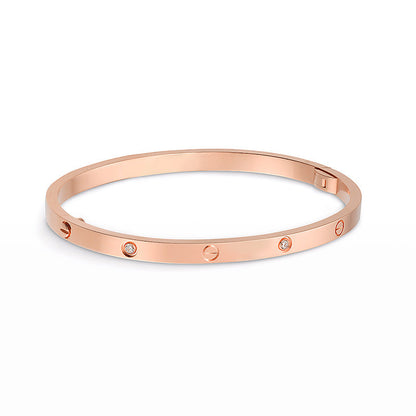 [Peak]LOVE 3.65MM SMALL MODEL BANGLE - 6-DIAMOND