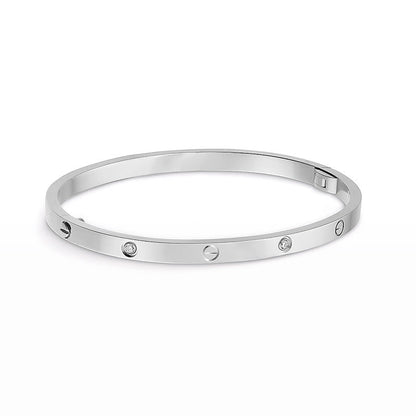 [Peak]LOVE 3.65MM SMALL MODEL BANGLE - 6-DIAMOND