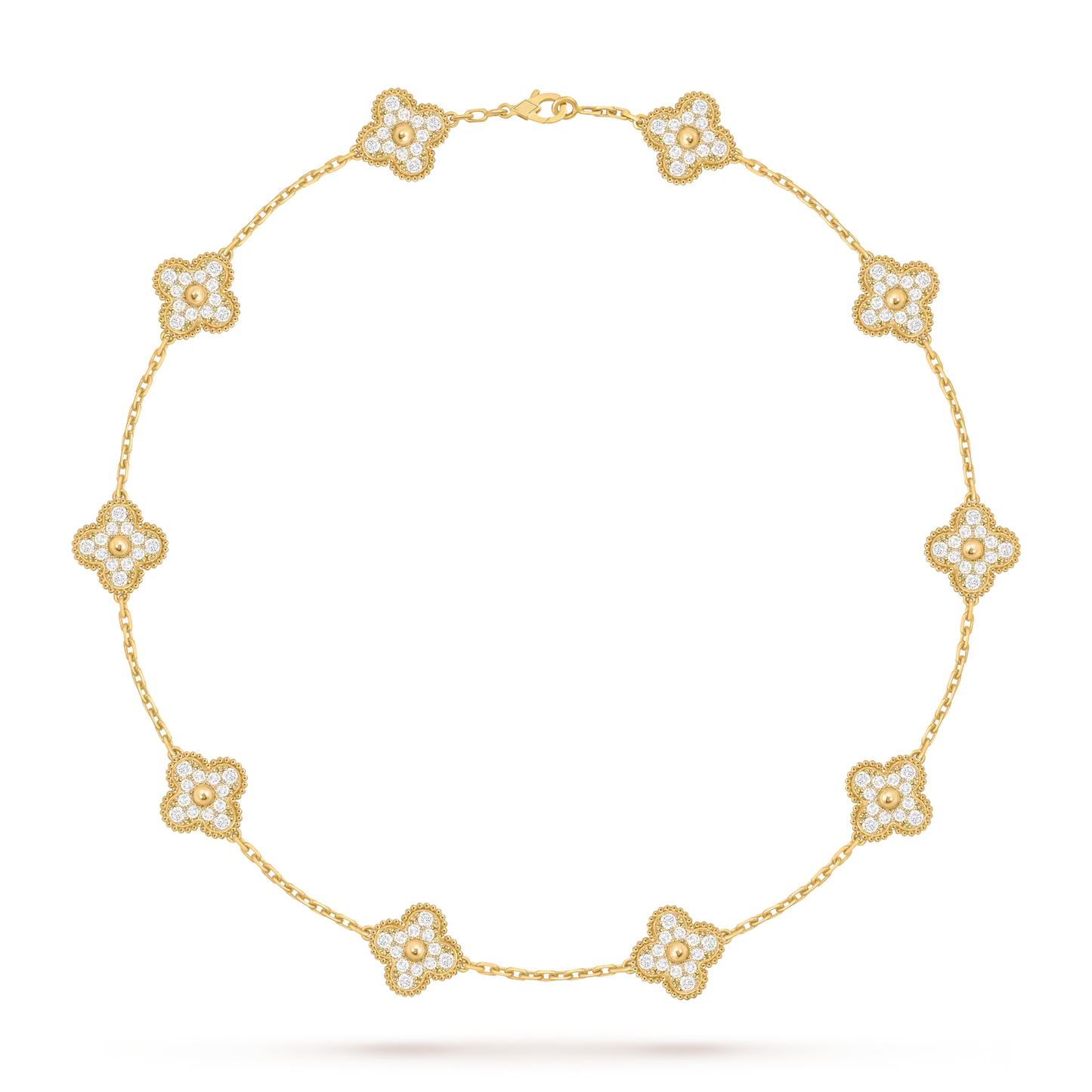 [Peak]CLASSIC LUCKY 10-MOTIF CLOVER NECKLACE GOLD COLLECTION