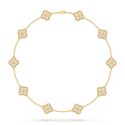 [Peak]CLASSIC LUCKY 10-MOTIF CLOVER NECKLACE GOLD COLLECTION