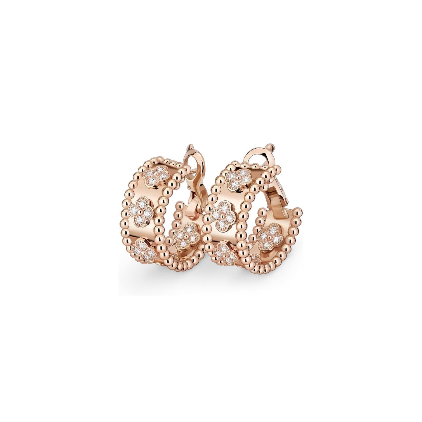 [Peak]KALEIDOSCOPE CLOVER HOOP EARRINGS