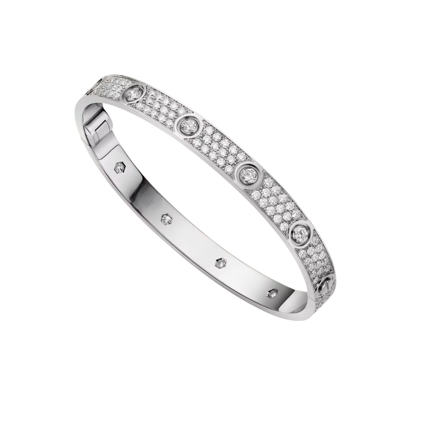 [Peak]CLASSIC 6.1MM LOVE BANGLE - 10-DIAMOND FULL PAVÉ