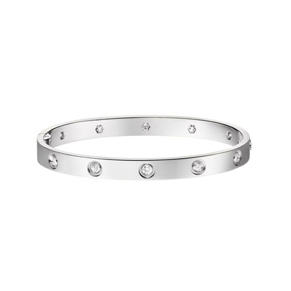 [Peak]CLASSIC 6.1MM LOVE SINGLE-SCREW CLOSURE BANGLE - 10-DIAMOND