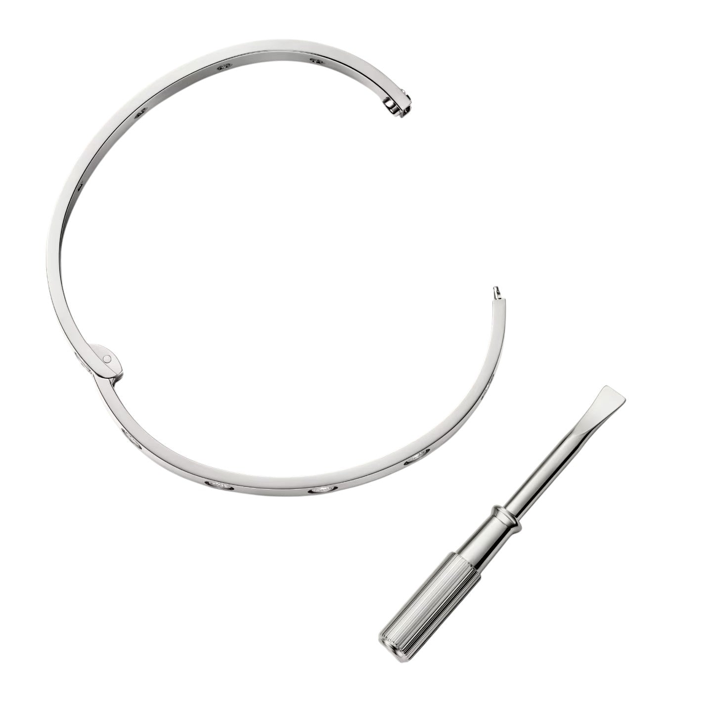 [Peak]CLASSIC 6.1MM LOVE SINGLE-SCREW CLOSURE BANGLE - 10-DIAMOND