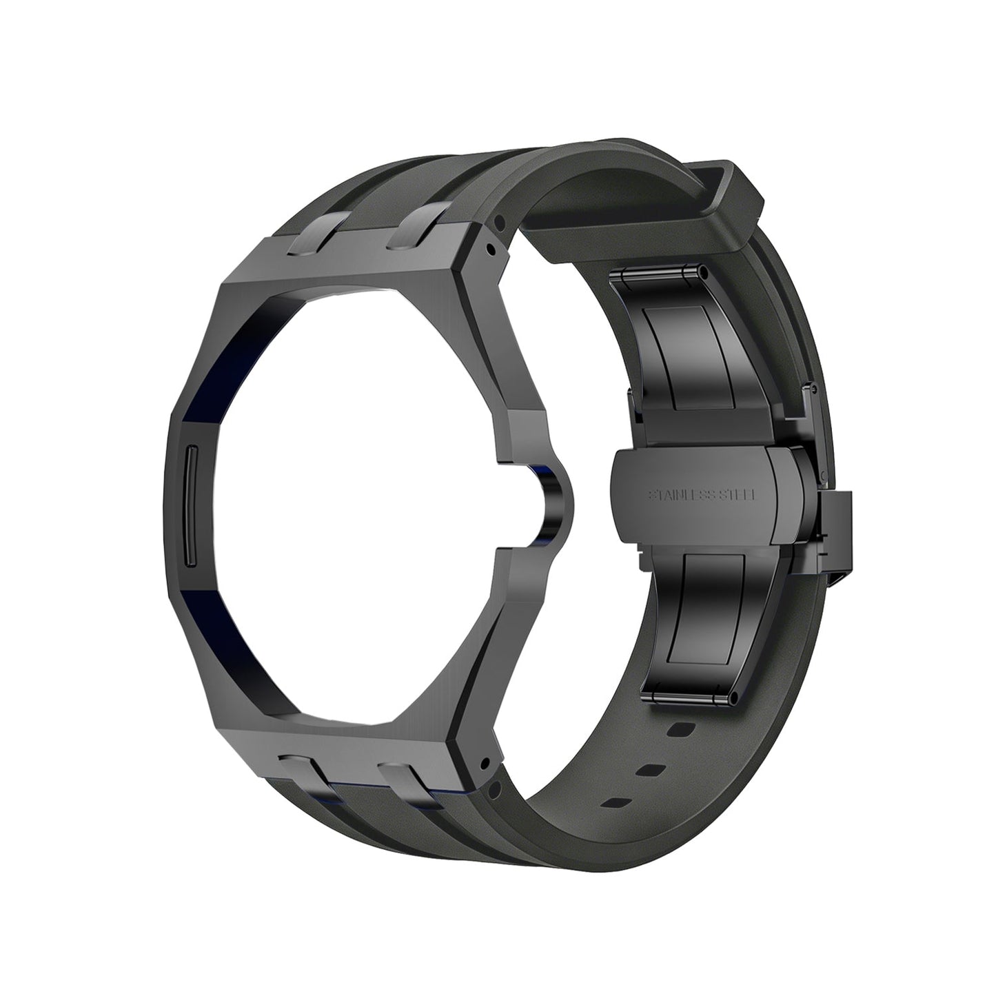 [Peak]OAK POP BLACK STEEL CASE & SILICONE STRAP