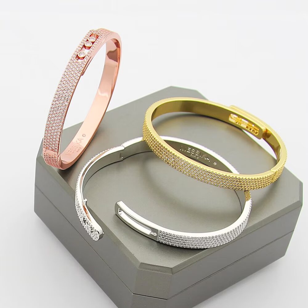 [Peak]MOVE NOA FULL-PAVÉ DIAMOND BANGLE BRACELET