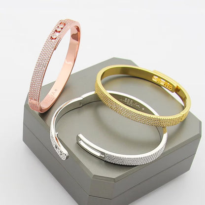 [Peak]MOVE NOA FULL-PAVÉ DIAMOND BANGLE BRACELET