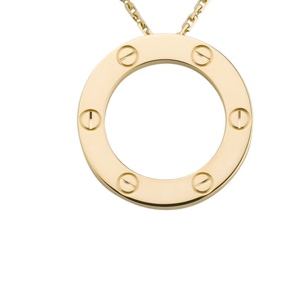 [Peak]LOVE LARGE CIRCULAR PENDANT NECKLACE