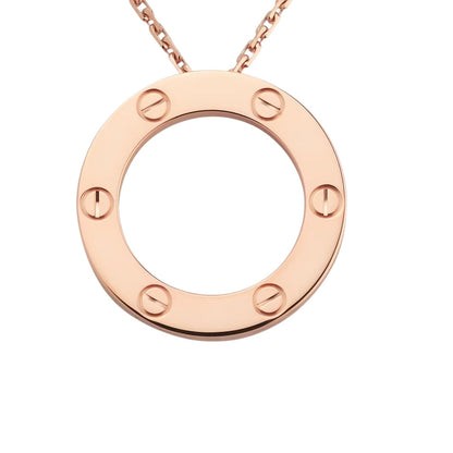 [Peak]LOVE LARGE CIRCULAR PENDANT NECKLACE