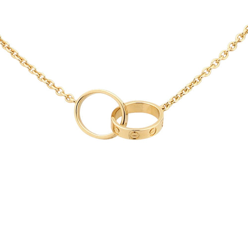 [Peak]LOVE DOUBLE-RING INTERLOCKED NECKLACE