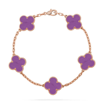 [Peak]LUCKY CLOVER 5-MOTIF BRACELET - VIOLET COLLECTION