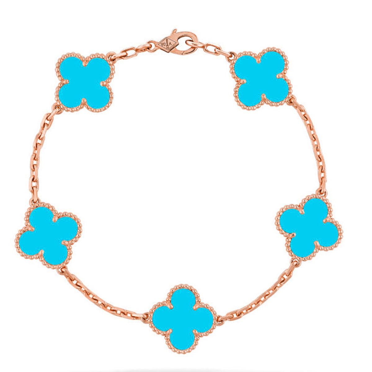[Peak]LUCKY CLOVER 5-MOTIF BRACELET - TURQUOISE COLLECTION