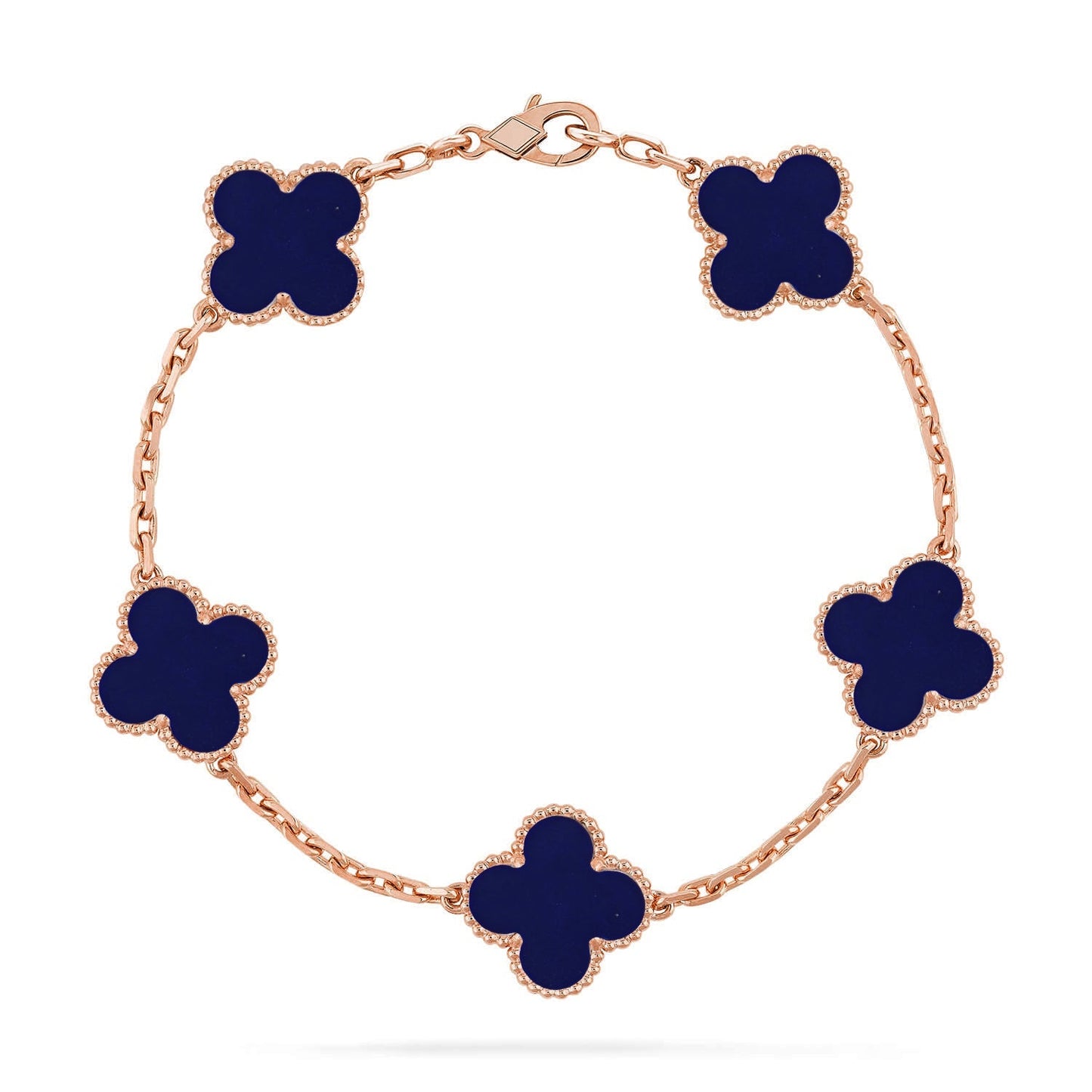 [Peak]LUCKY CLOVER 5-MOTIF BRACELET - LAPIS LAZULI COLLECTION