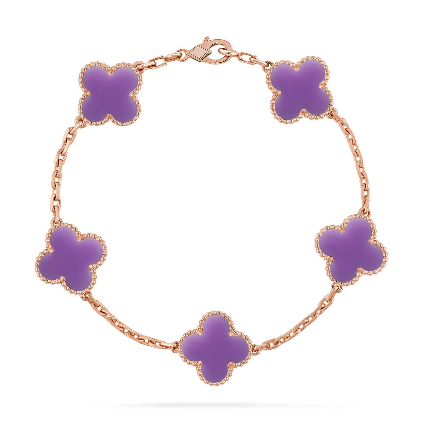 [Peak]LUCKY CLOVER 5-MOTIF BRACELET - LAVENDER COLLECTION