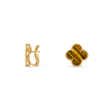 [Peak]15MM CLOVER FLOWER STUD EARRINGS GOLD COLLECTION