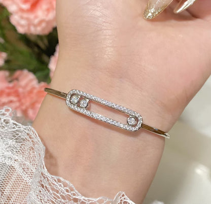 [Peak]MOVE PAVÉ DIAMOND BANGLE BRACELET M