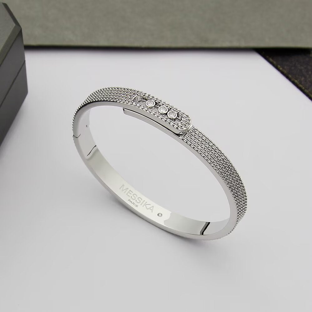 [Peak]MOVE NOA FULL-PAVÉ DIAMOND BANGLE BRACELET
