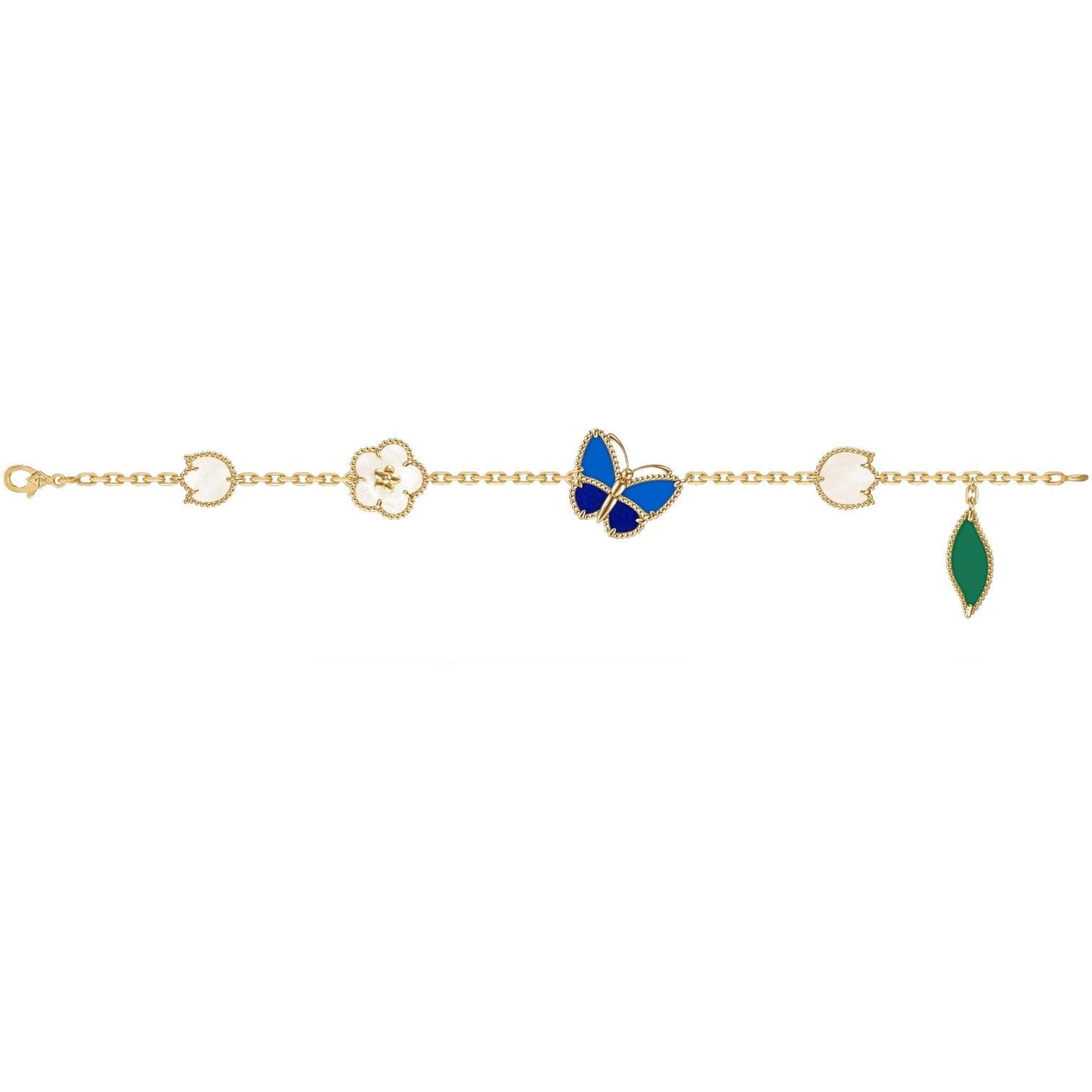 [Peak]SPRING ENCHANTMENT BUTTERFLY & FLORAL CHARM BRACELET