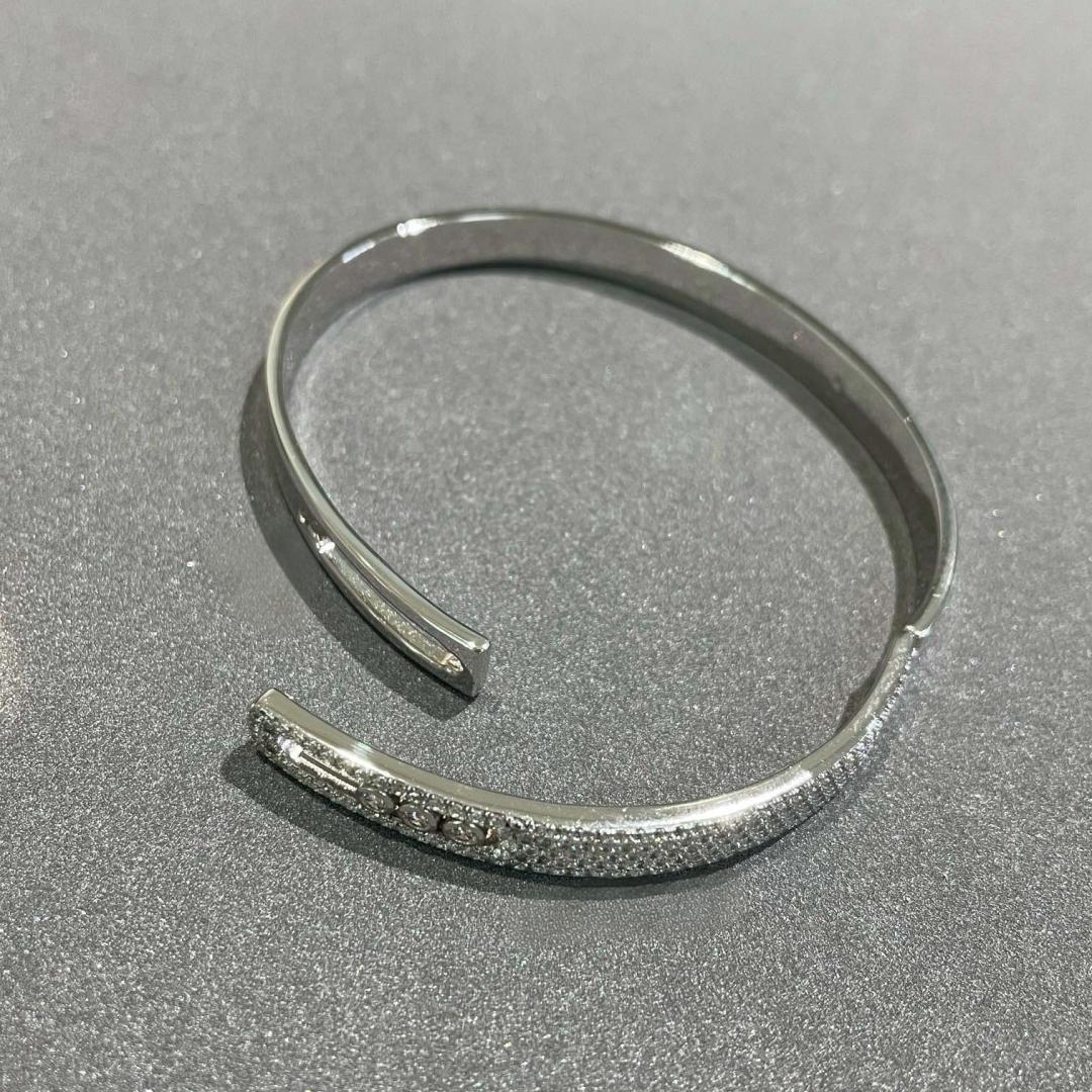[Peak]MOVE NOA PAVÉ DIAMOND BANGLE BRACELET