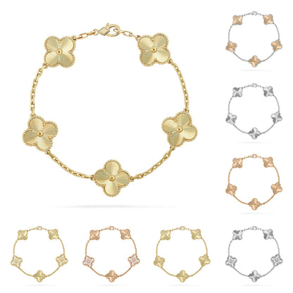 [Peak]LUCKY CLOVER 5-MOTIF BRACELET - LASER COLLECTION