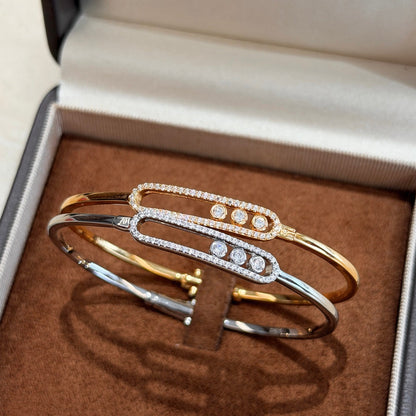 [Peak]MOVE PAVÉ DIAMOND BANGLE BRACELET M