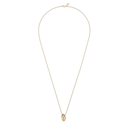 [Peak]TRI-COLOR SQUARE RING NECKLACE