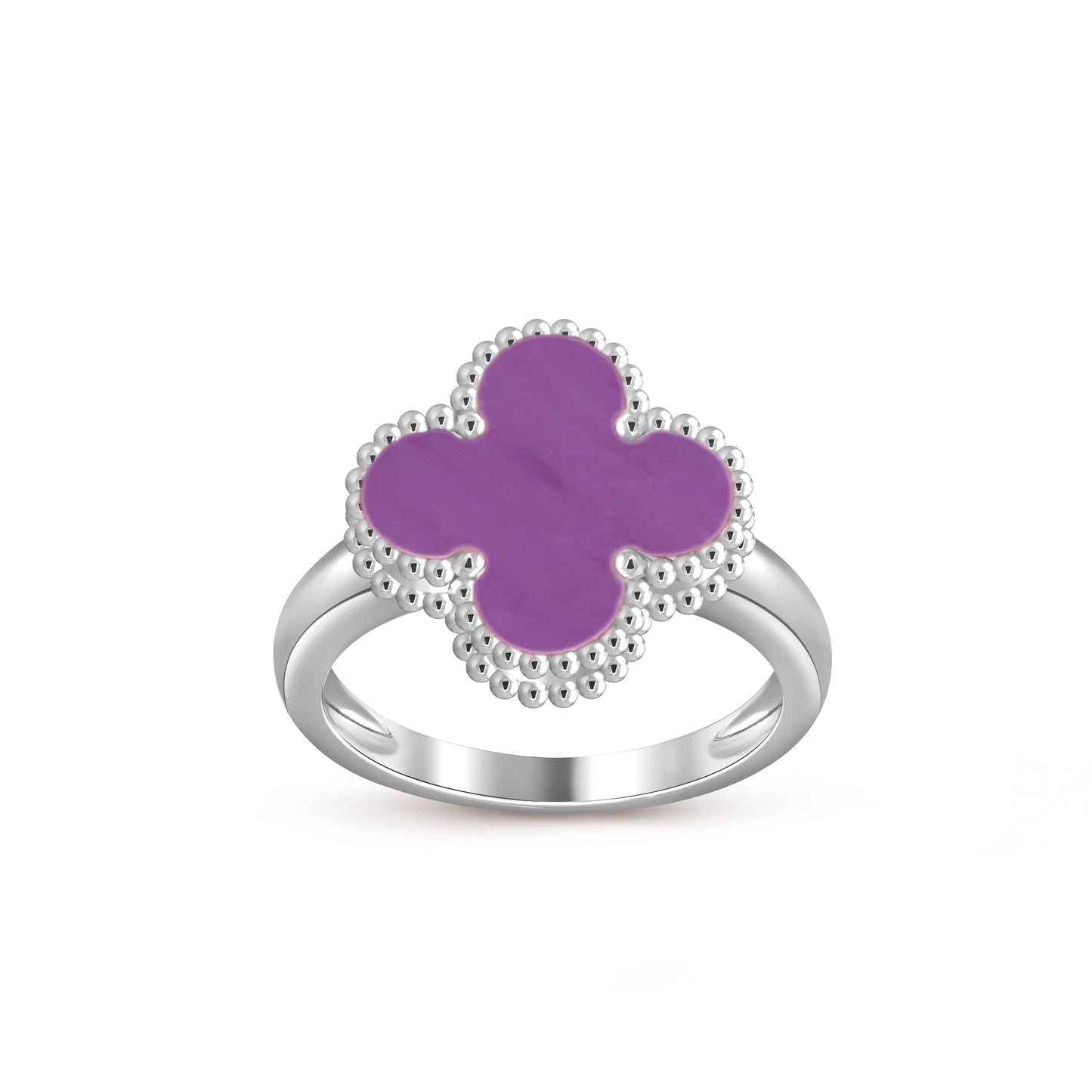 [Peak]LUCKY CLOVER VINTAGE WHITE GOLD RING COLLECTION