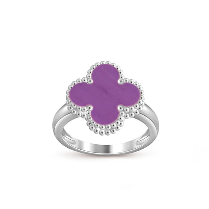 [Peak]LUCKY CLOVER VINTAGE WHITE GOLD RING COLLECTION