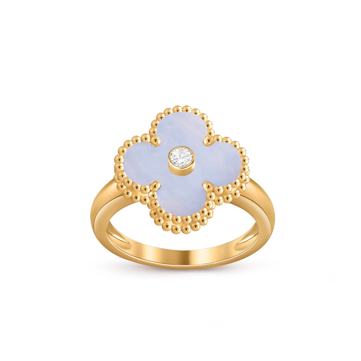 [Peak]LUCKY CLOVER DIAMOND-ACCENT GOLD RING COLLECTION