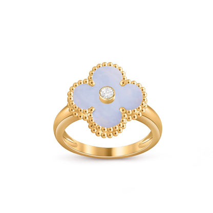 [Peak]LUCKY CLOVER DIAMOND-ACCENT GOLD RING COLLECTION