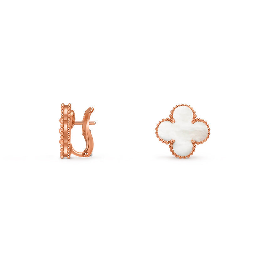 [Peak]15MM CLOVER FLOWER STUD EARRINGS ROSE GOLD COLLECTION