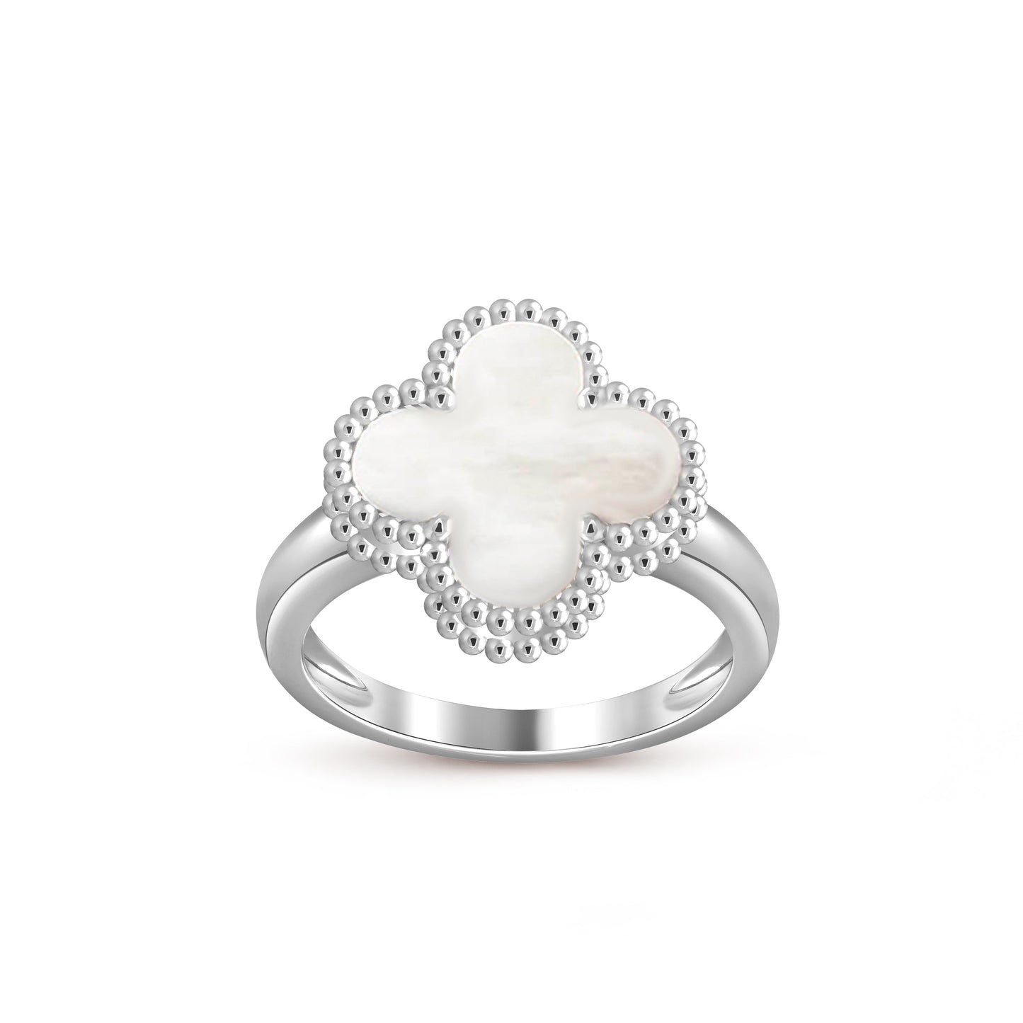 [Peak]LUCKY CLOVER VINTAGE WHITE GOLD RING COLLECTION