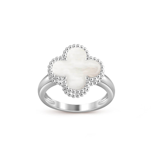 [Peak]LUCKY CLOVER VINTAGE WHITE GOLD RING COLLECTION