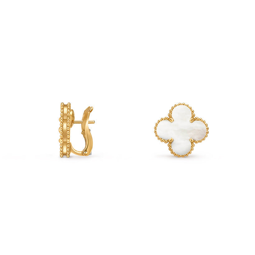 [Peak]15MM CLOVER FLOWER STUD EARRINGS GOLD COLLECTION