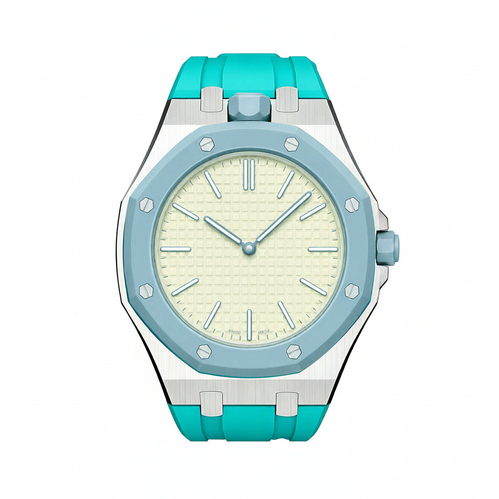 [Peak]OAK POP SKY BLUE STEEL SILICONE STRAP