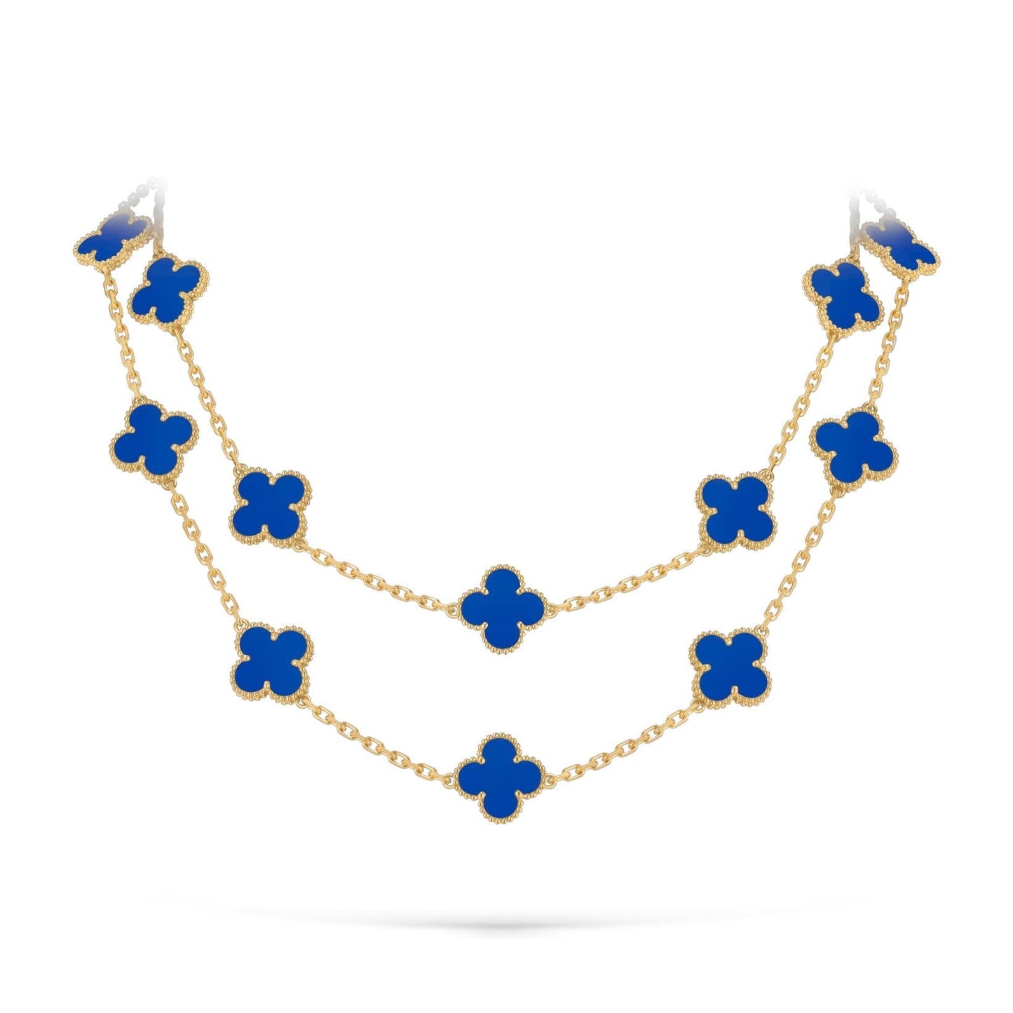 [Peak]CLASSIC 20-MOTIF LUCKY CLOVER LONG NECKLACE GOLD COLLECTION
