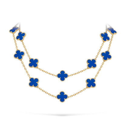 [Peak]CLASSIC 20-MOTIF LUCKY CLOVER LONG NECKLACE GOLD COLLECTION