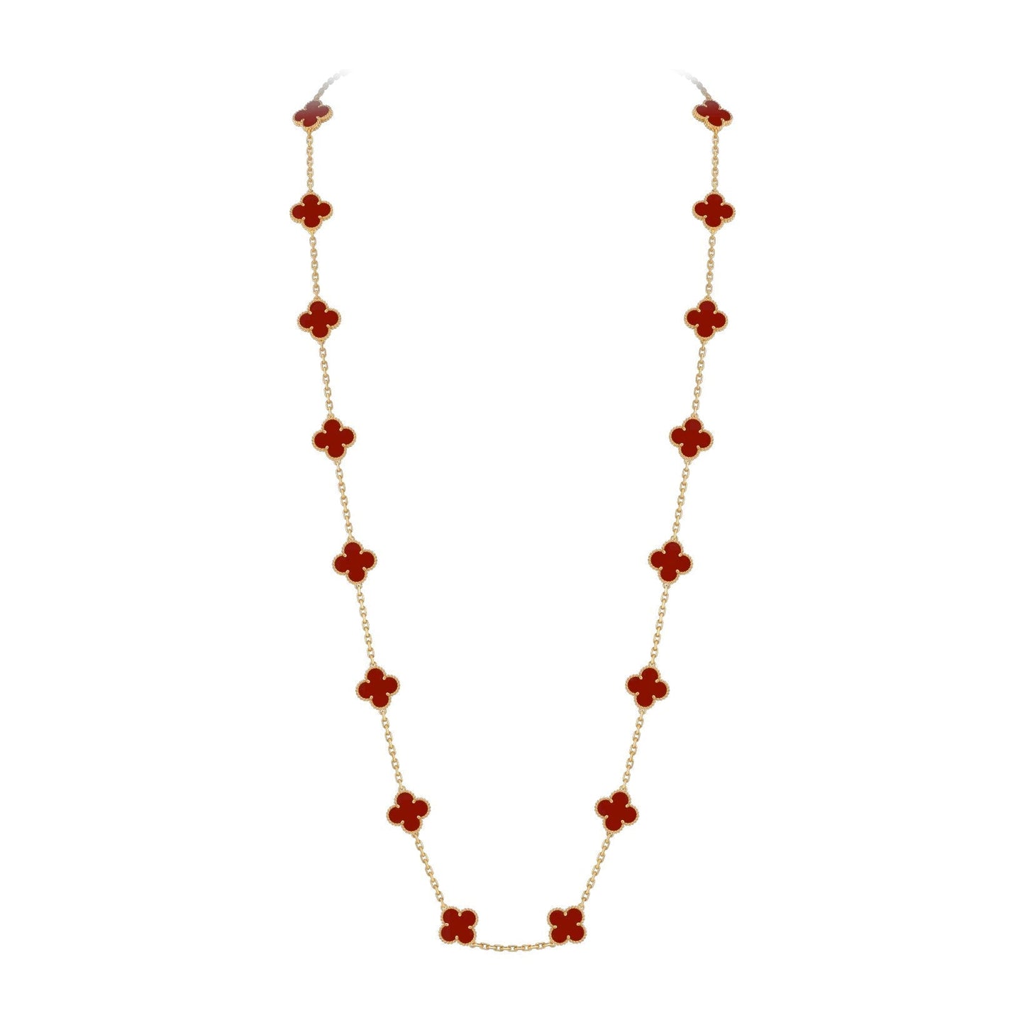 [Peak]CLASSIC 20-MOTIF LUCKY CLOVER LONG NECKLACE GOLD COLLECTION