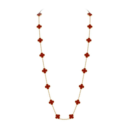 [Peak]CLASSIC 20-MOTIF LUCKY CLOVER LONG NECKLACE GOLD COLLECTION