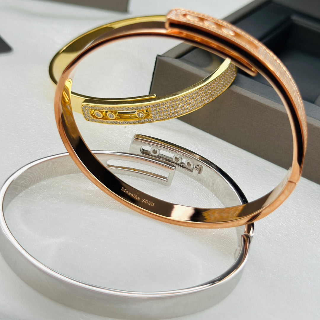 [Peak]MOVE NOA PAVÉ DIAMOND BANGLE BRACELET