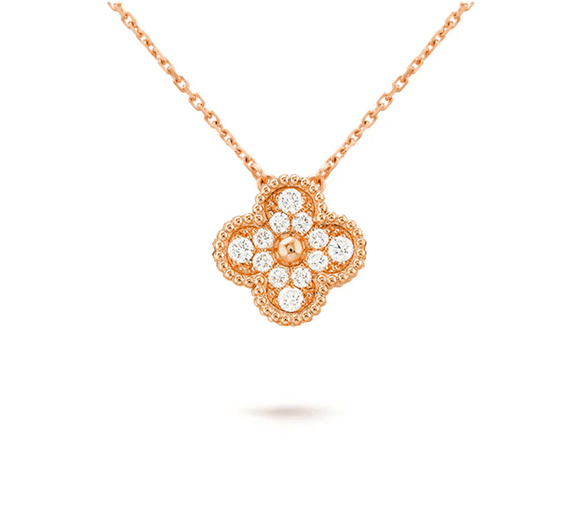 [Peak]15MM CLOVER FLOWER PENDANT NECKLACE COLLECTION